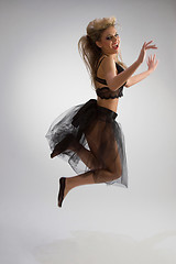 Image showing Beautiful girl in diaphanous skirt