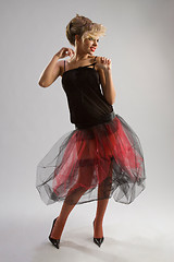 Image showing Beautiful girl in diaphanous skirt