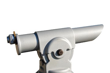 Image showing Gray coin operated telescope isolated on a white background