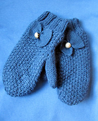 Image showing Blue Mittens