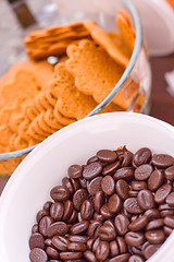 Image showing dark chocolate and cookies