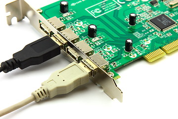 Image showing Circuit board isolated on a white background.