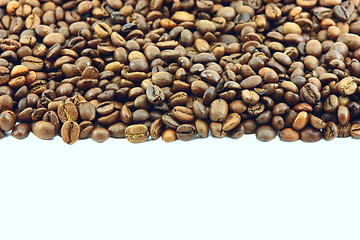 Image showing Coffee beans on white background