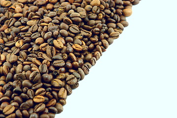 Image showing Coffee beans on white background