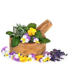 Image showing  Herbs and Flowers