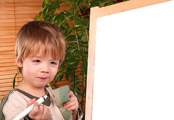 Image showing Boy with board