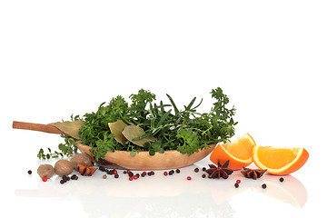Image showing Herbs, Spices and Orange Fruit