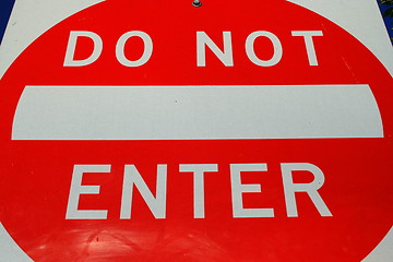 Image showing Do Not Enter Sign