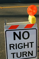Image showing No Right Turn Sign