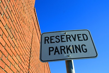 Image showing Reserved Parking Sign 