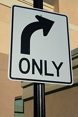 Image showing Right Turn Only Sign 