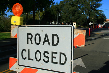 Image showing Road Closed Sign 