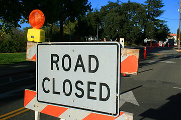 Image showing Road Closed Sign 