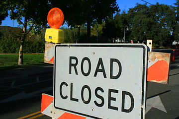 Image showing Road Closed Sign 