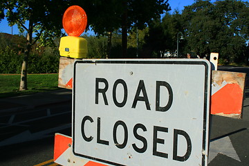 Image showing Road Closed Sign 