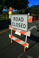 Image showing Road Closed Sign 