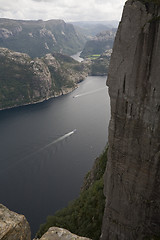 Image showing boats in fiord