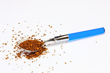 Image showing A teaspoon of instant coffee
