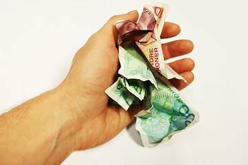 Image showing Crushed money