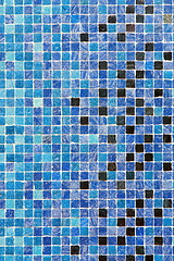 Image showing Blue colored mosaic squares