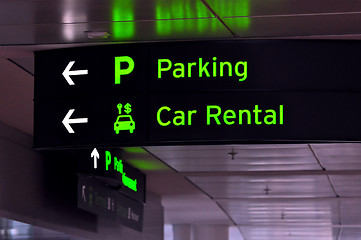 Image showing Parking and car rental