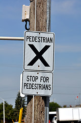 Image showing Pedestrian crossing sign