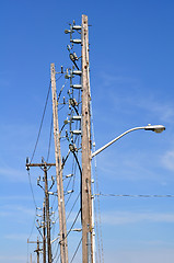 Image showing Electrical pole