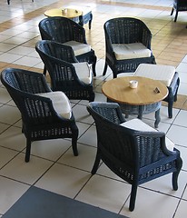 Image showing Rattan furniture in a hotel