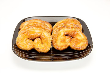 Image showing cookies on a plate , isolated over white