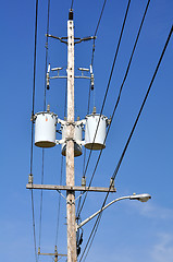 Image showing Electrical pole