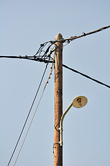 Image showing Electrical pole