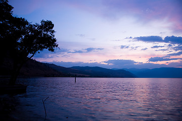 Image showing Sunset at Lake Chelan