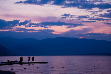 Image showing Sunset at Lake Chelan