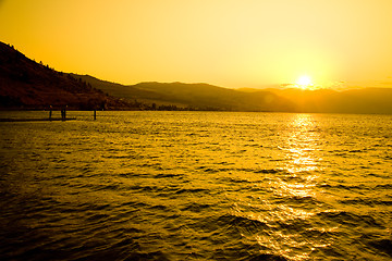 Image showing Sunset at Lake Chelan