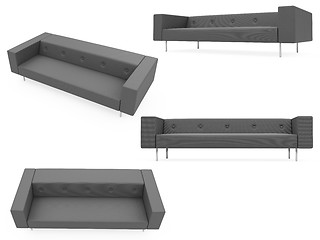 Image showing Collection of isolated sofas