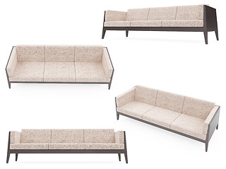 Image showing Collection of isolated sofas