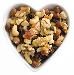 Image showing I heart fruits and nuts