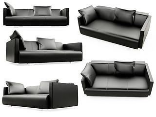 Image showing Collection of isolated sofas