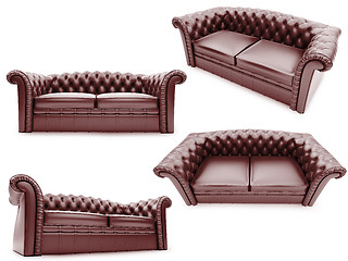 Image showing Collection of isolated sofas