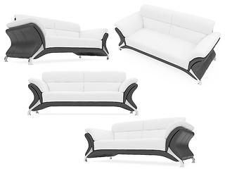 Image showing Collection of isolated sofas