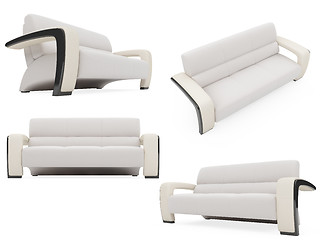 Image showing Collection of isolated sofas