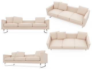 Image showing Collection of isolated sofas