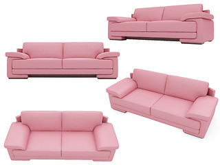 Image showing Collection of isolated sofas