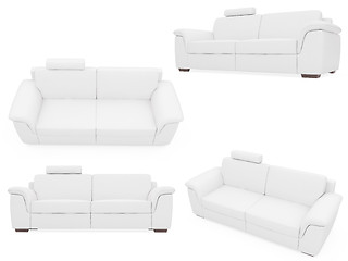 Image showing Collection of isolated sofas