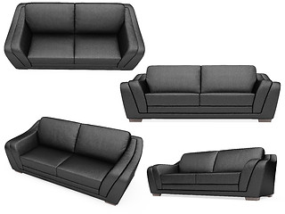 Image showing Collection of isolated sofas