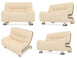 Image showing Collection of isolated sofas