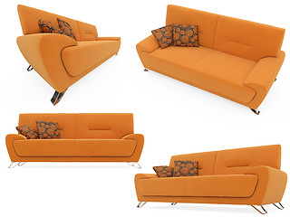 Image showing Collection of isolated sofas