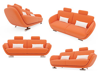 Image showing Collection of isolated sofas