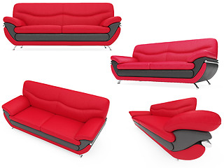 Image showing Collection of isolated sofas