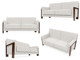 Image showing Collection of isolated sofas